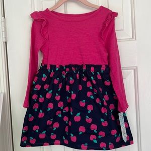 NWT Cat & Jack Pink and Navy Dress Size 3T